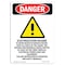 Signmission OSHA Sign, 10" Height, Rigid Plastic, Electrocution Hazard, Portrait, V-1823 OS-DS-P-710-V-1823 - alternate 1